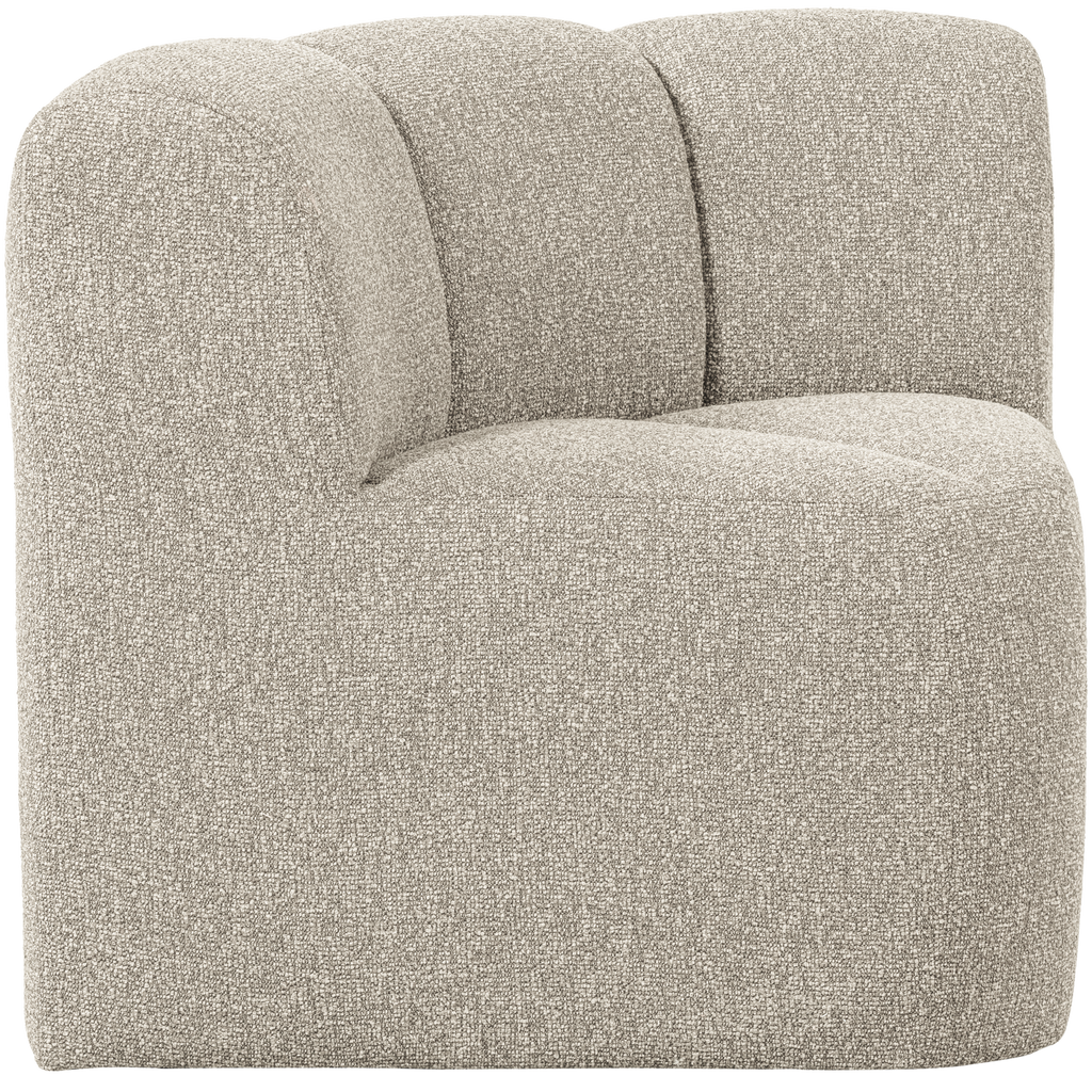 MOJO DINING BENCH CORNER WITH BACKREST BOUCLE BEIGE MELANGE