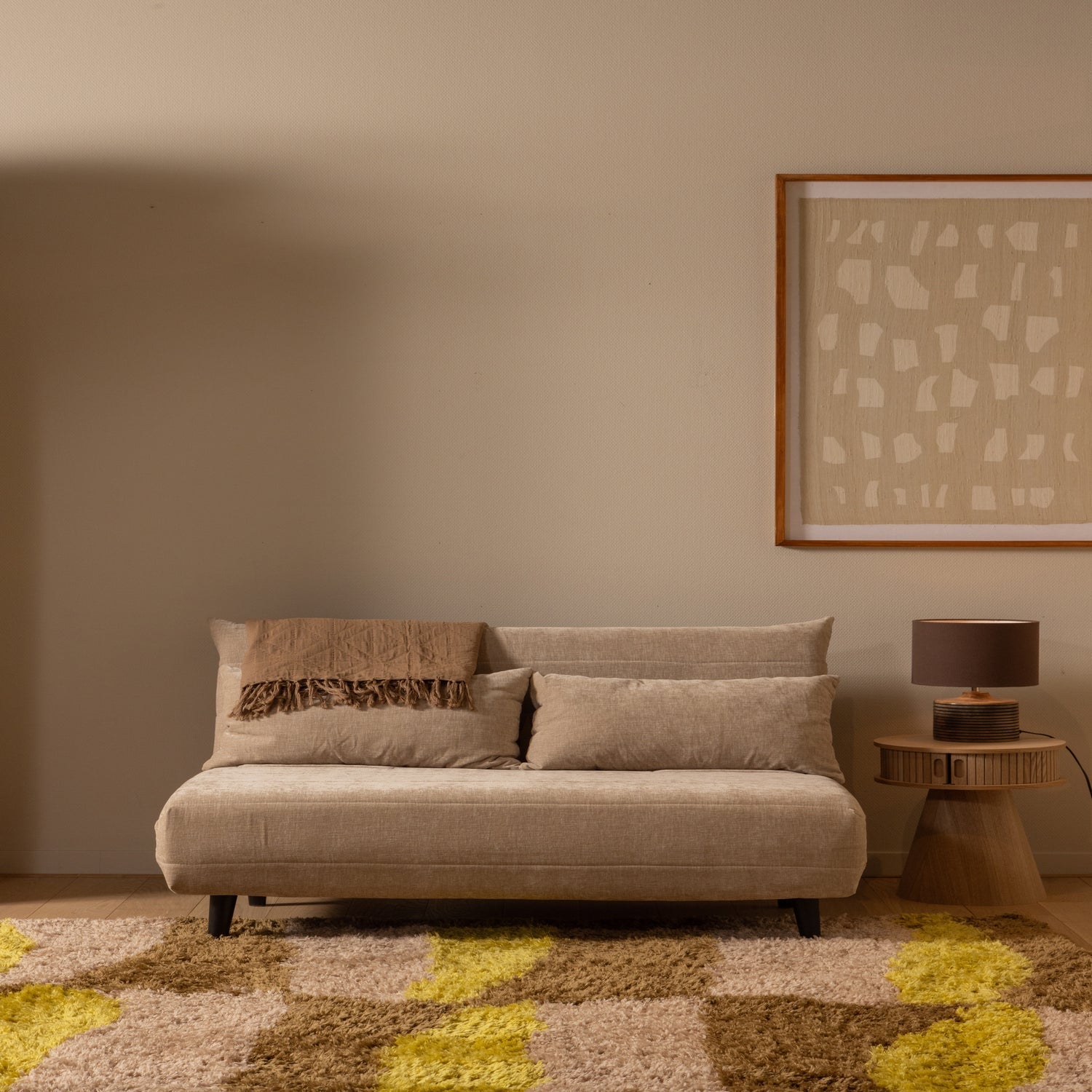 XEM 1-PERSON SOFA BED VELVET NATURAL