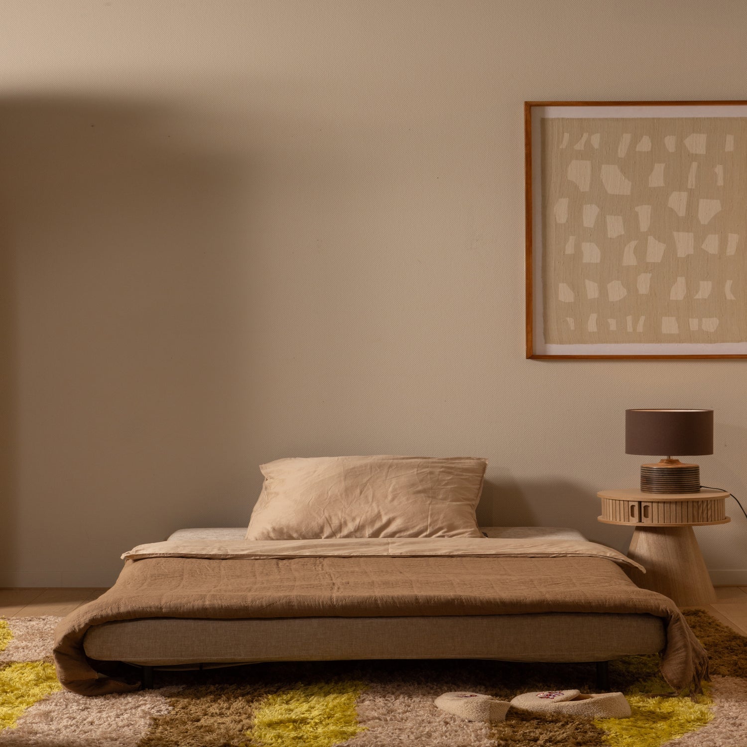 XEM 1-PERSON SOFA BED VELVET NATURAL