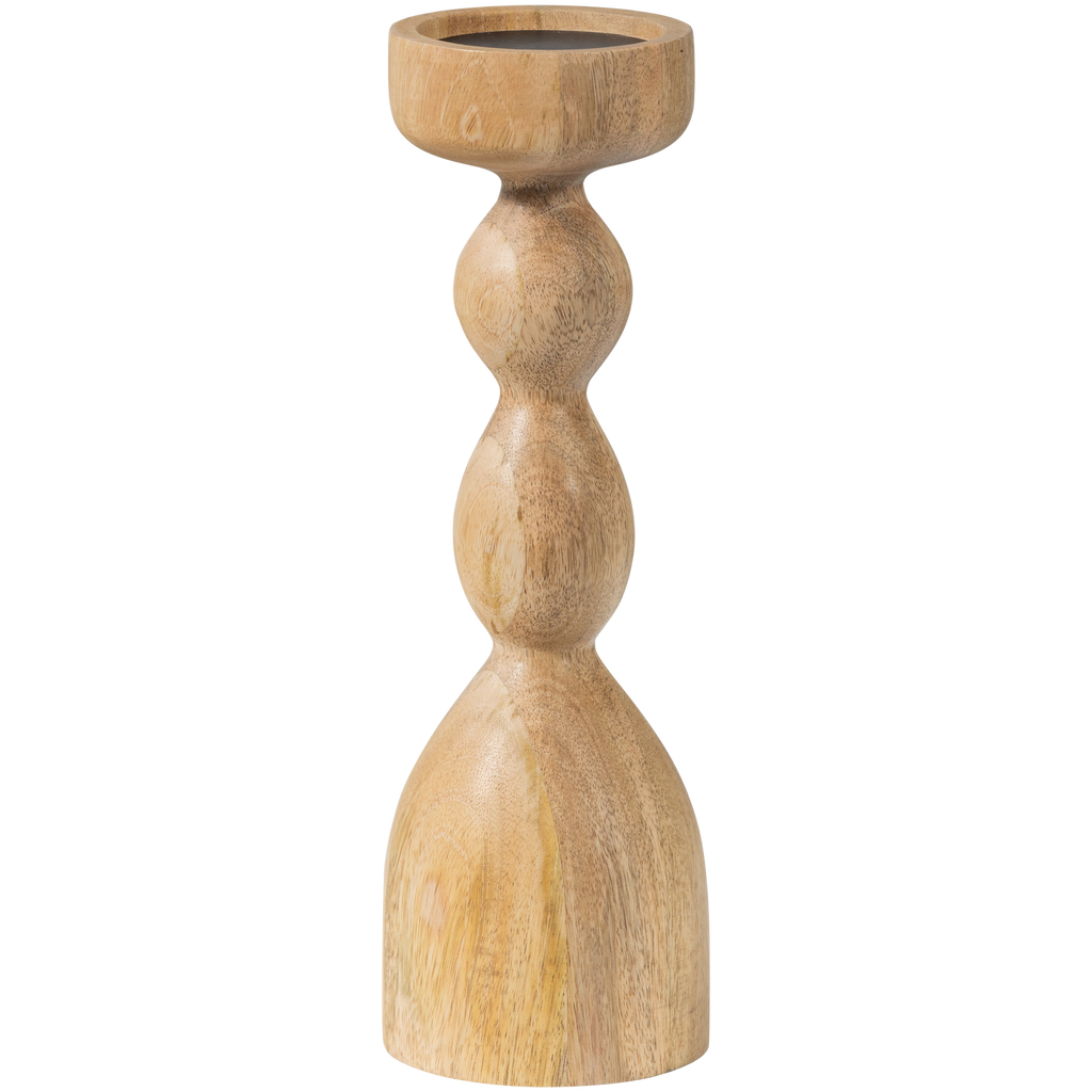 LISKE CANDLE HOLDER MANGO WOOD NATURAL