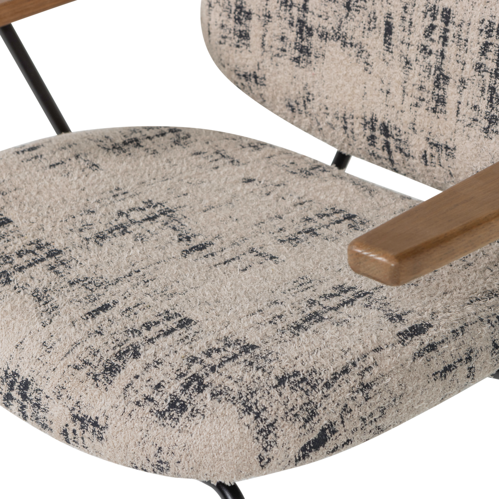 AURE ARMCHAIR CHENILLE BEIGE/BLACK