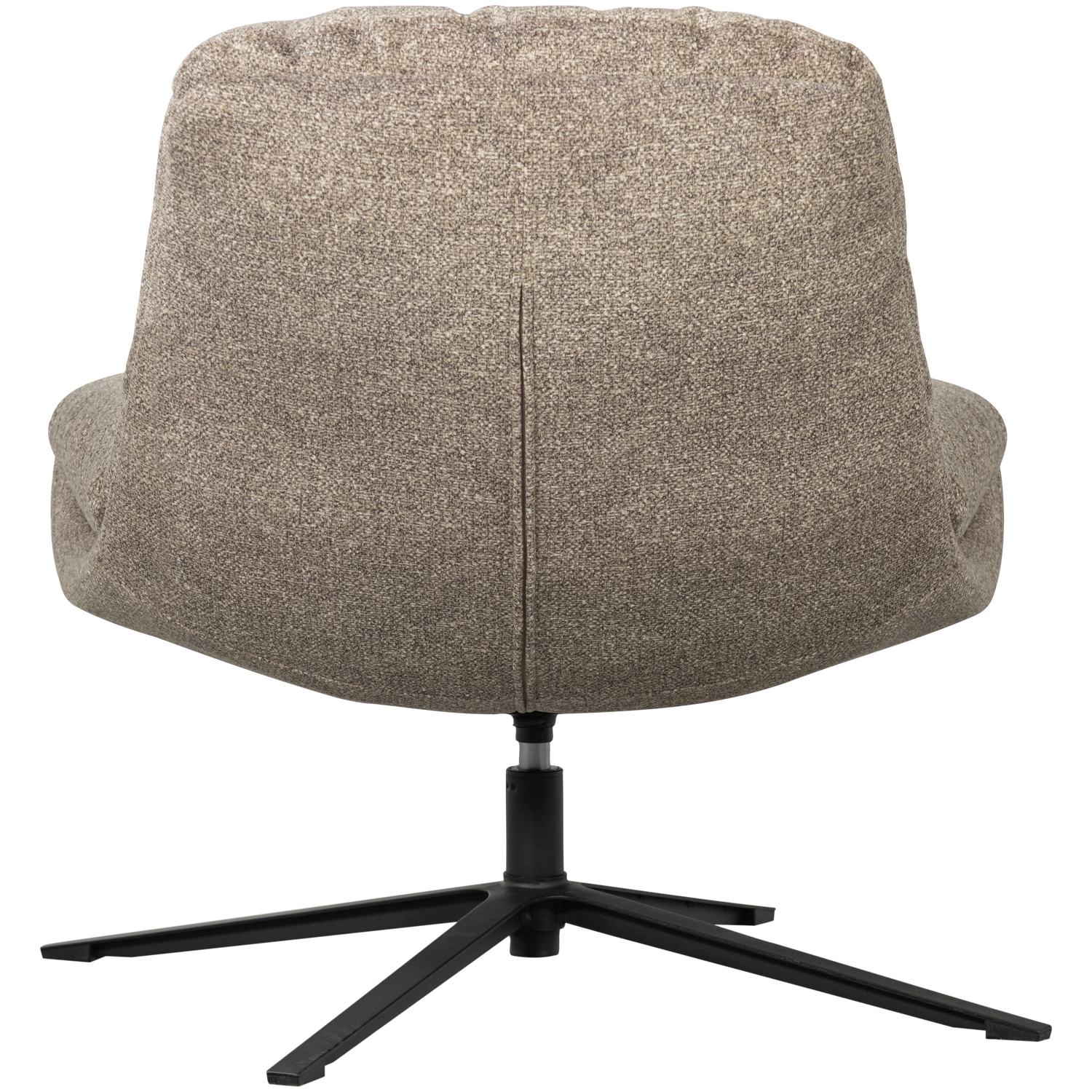 ARVE SWIVEL ARMCHAIR PRINTED FABRIC NATURAL MELANGE