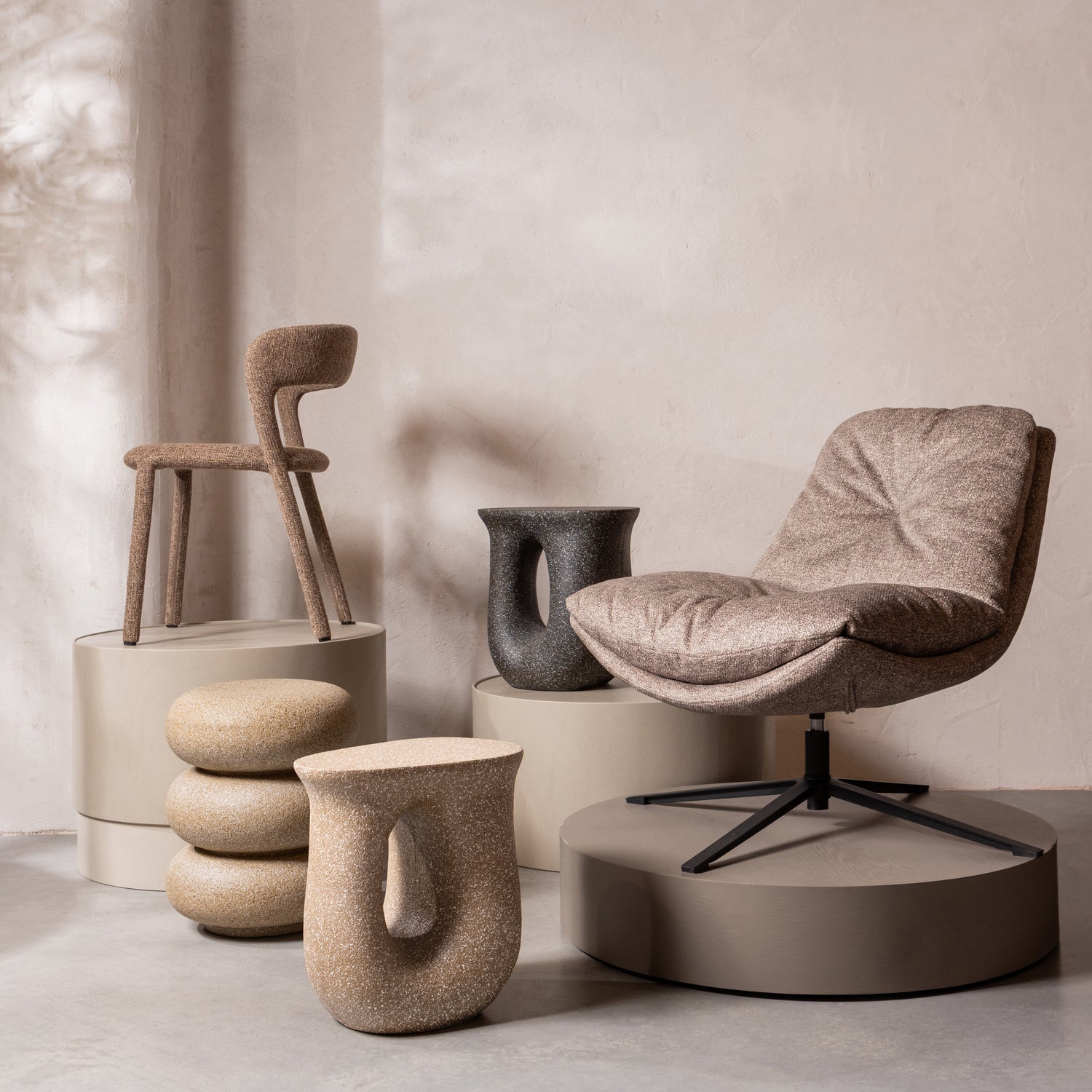 NOBLE DINING CHAIR SAND MELANGE