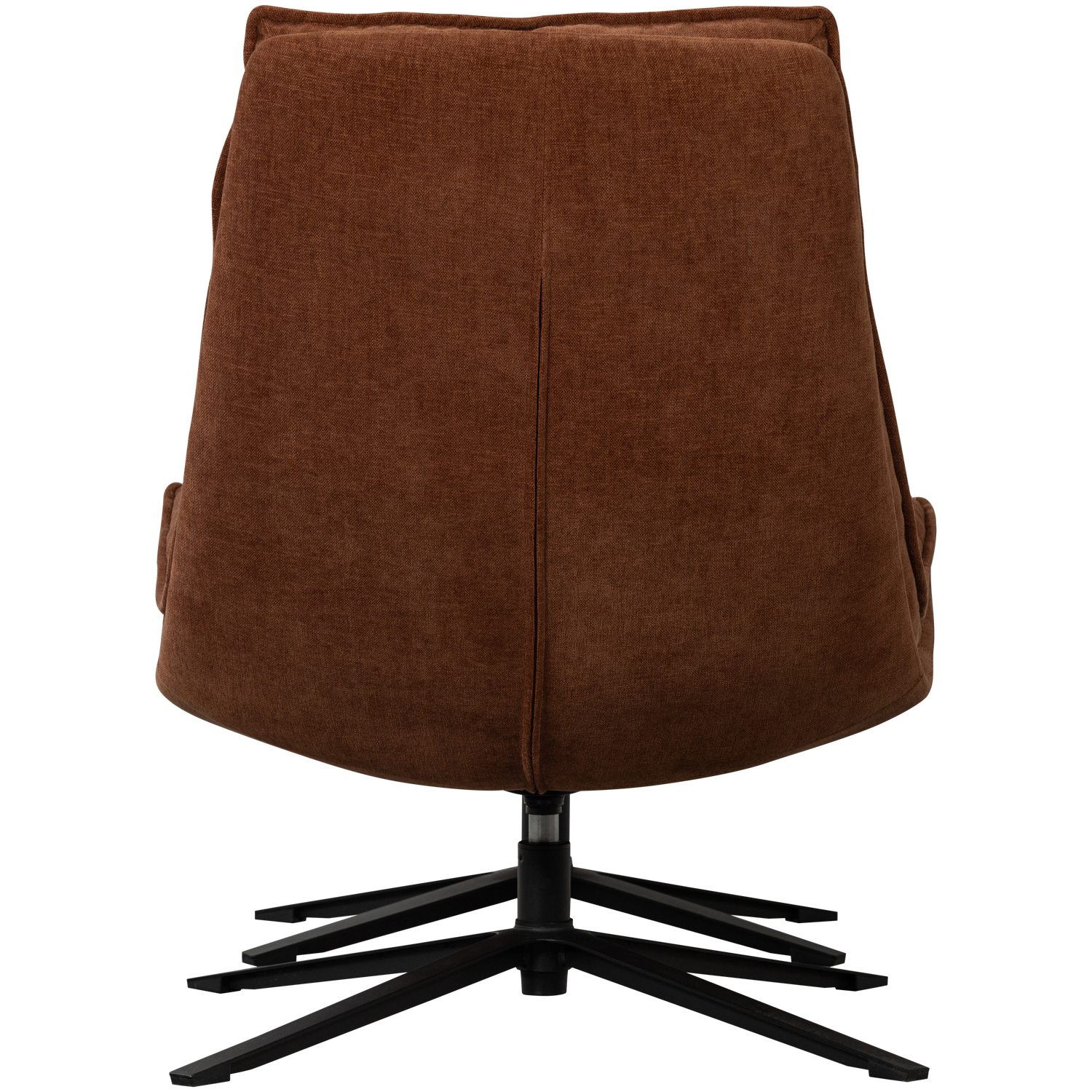 KUBE SWIVEL ARMCHAIR WITH HOCKER BROWN