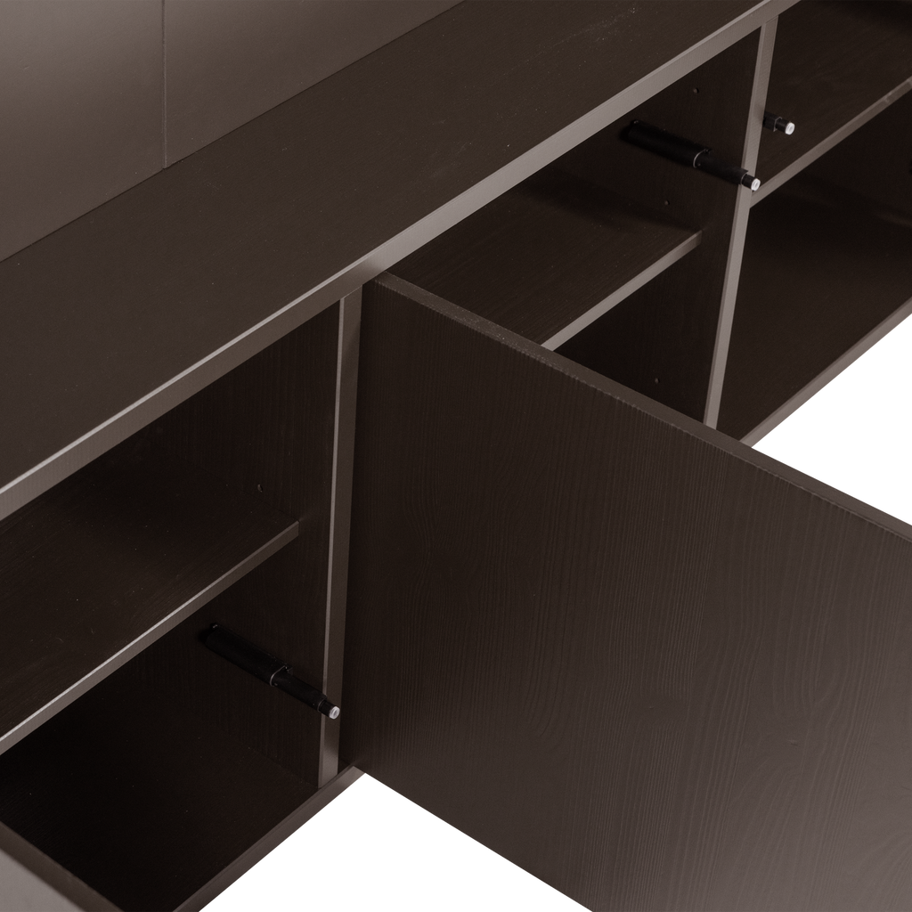 MEGGY TV STORAGE CABINET 160 CM PINE MID BROWN [fsc]