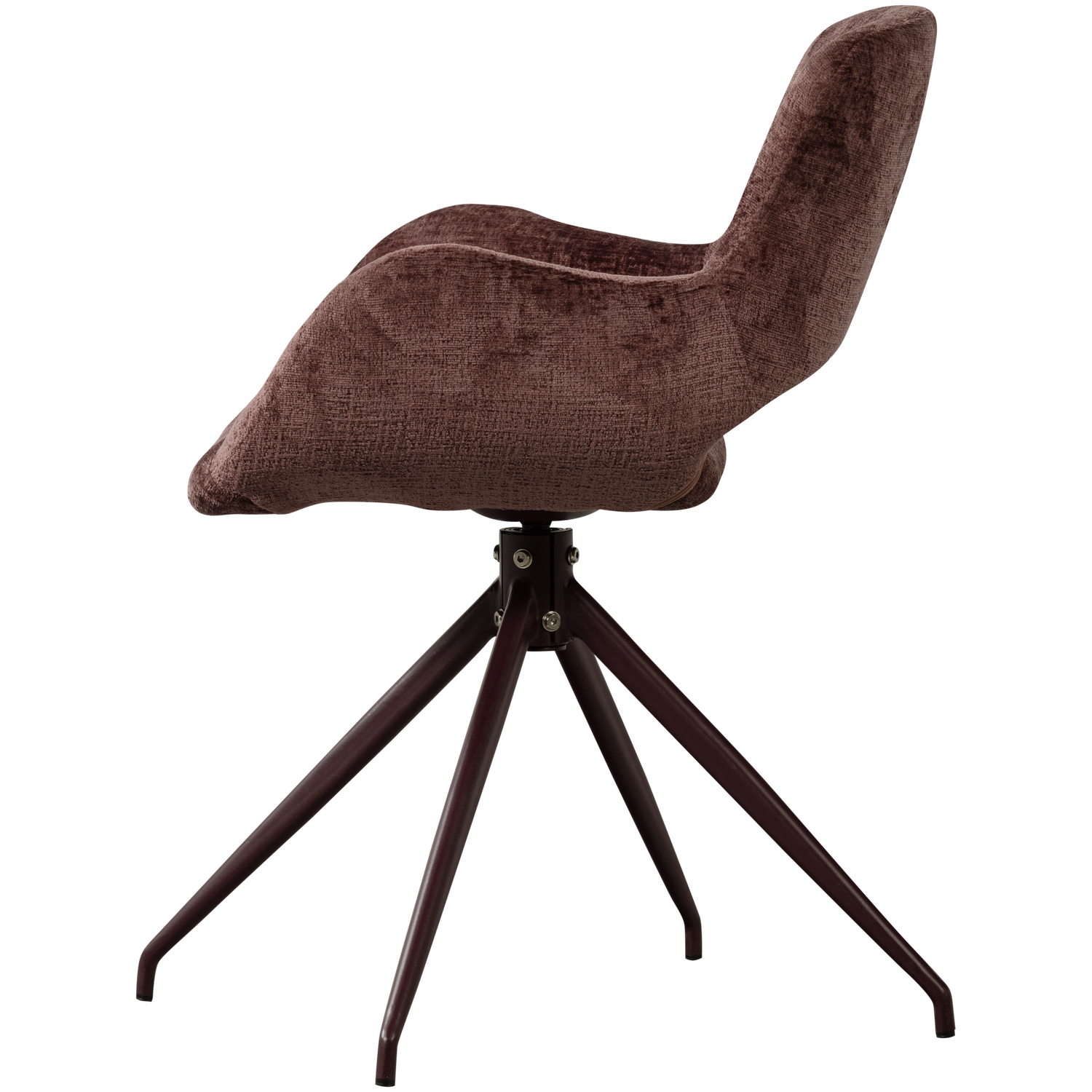 ELIVA DINING CHAIR STRUCTURE VELVET PURPLE - SET OF 2