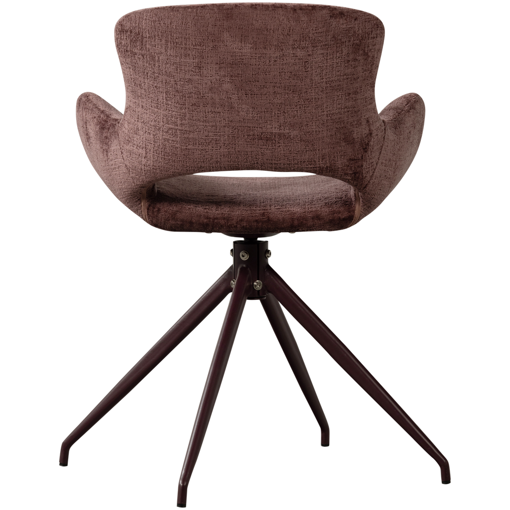 ELIVA DINING CHAIR STRUCTURE VELVET PURPLE - SET OF 2
