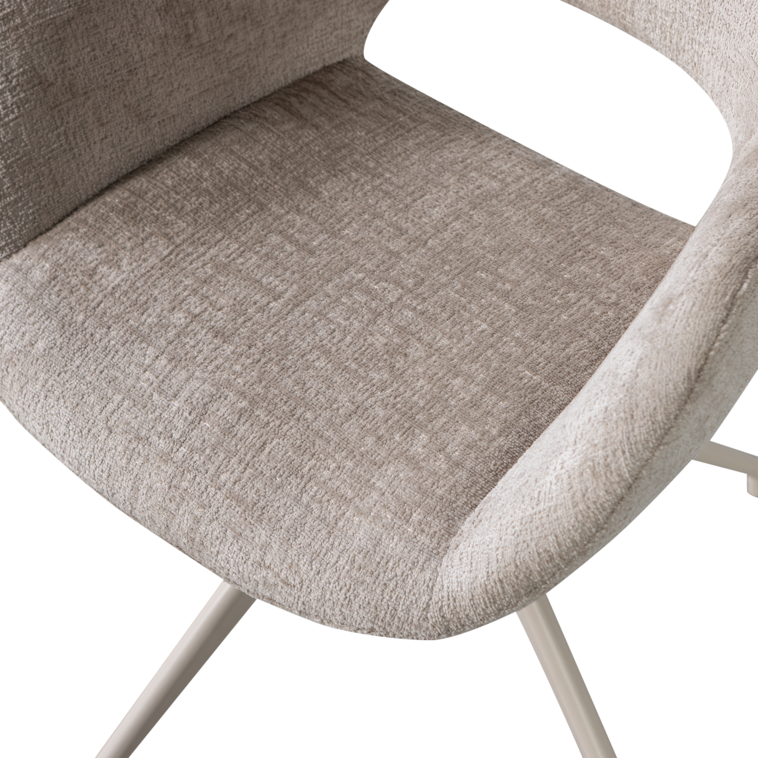 ELIVA DINING CHAIR STRUCTURE VELVET SAND - SET OF 2
