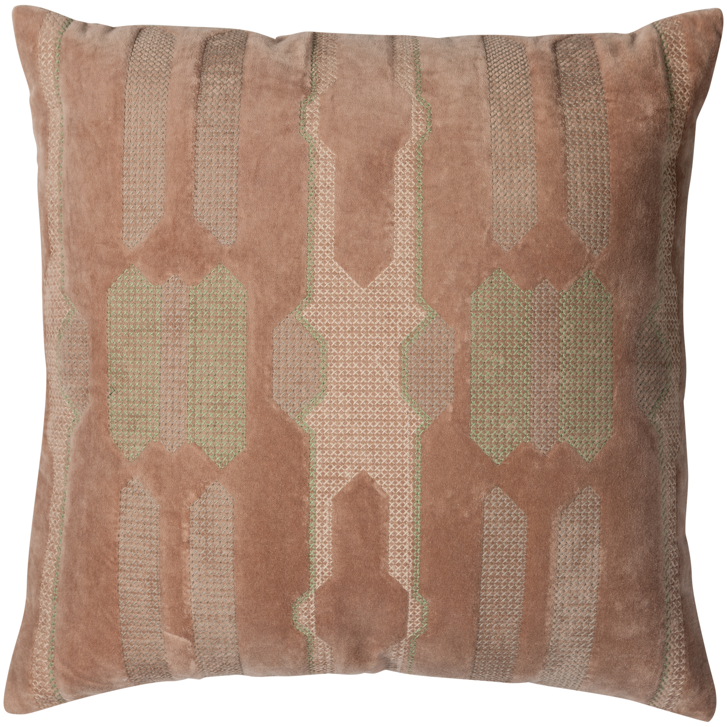 FEIS CUSHIONS VELVET PINK/NATURAL - SET OF 3
