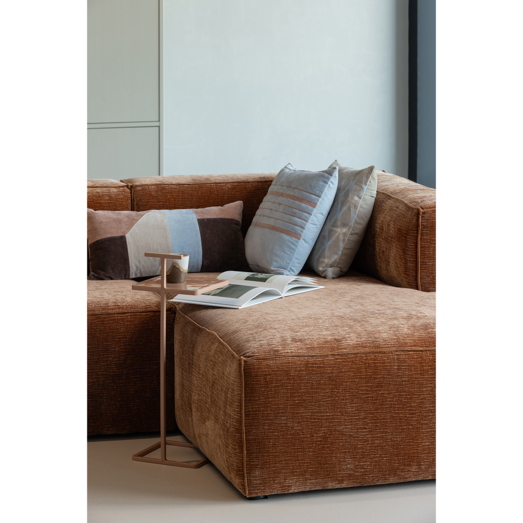 LAON CUSHIONS VELVET NATURAL/BLUE - SET OF 3