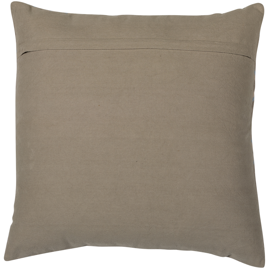 LAON CUSHIONS VELVET NATURAL/BLUE - SET OF 3