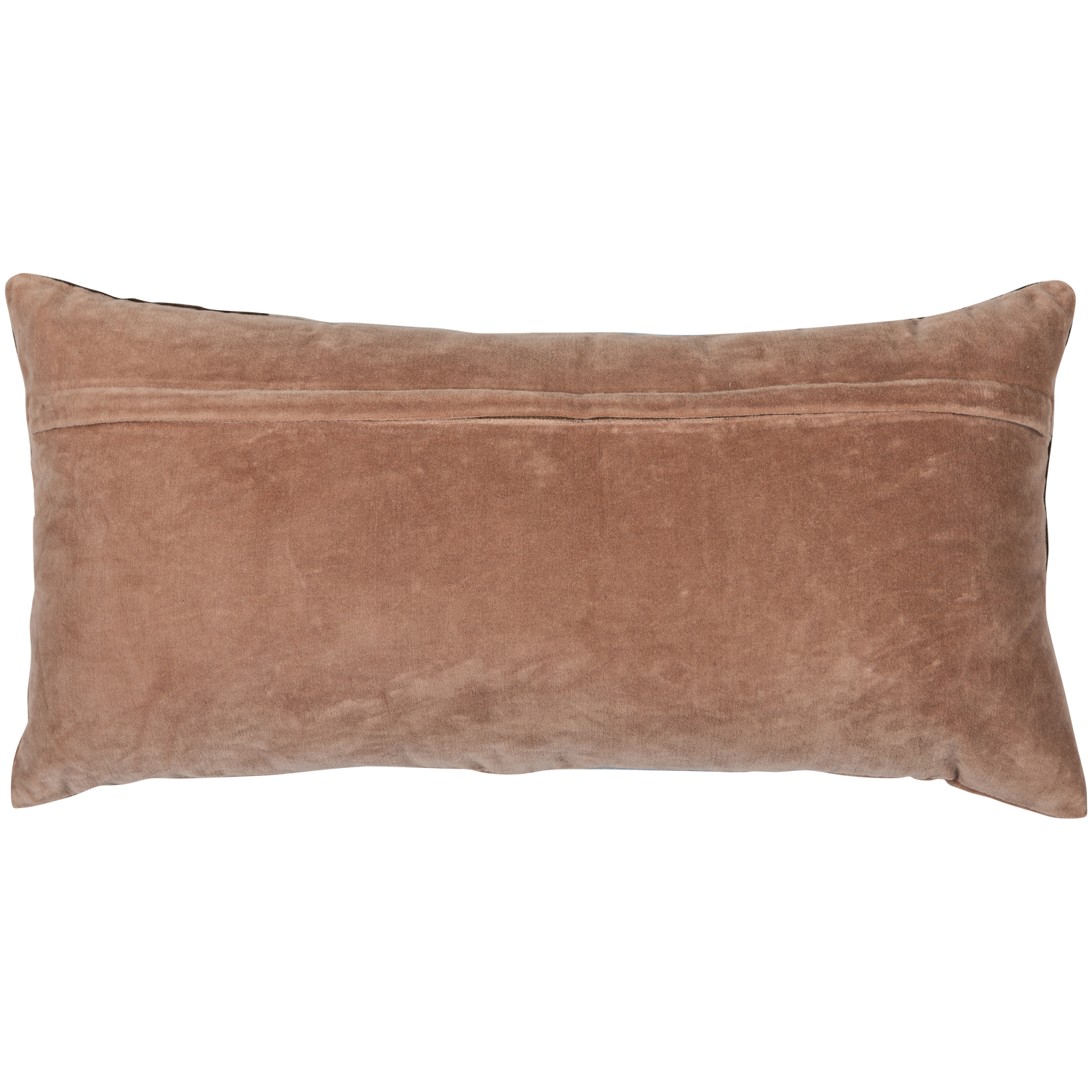 LAON CUSHIONS VELVET NATURAL/BLUE - SET OF 3