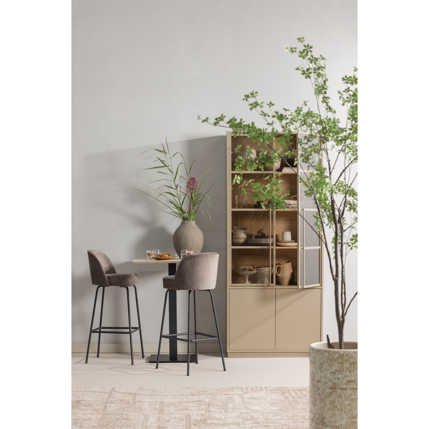 LOVI RUG POLYESTER/COTTON TAUPE 170x240CM