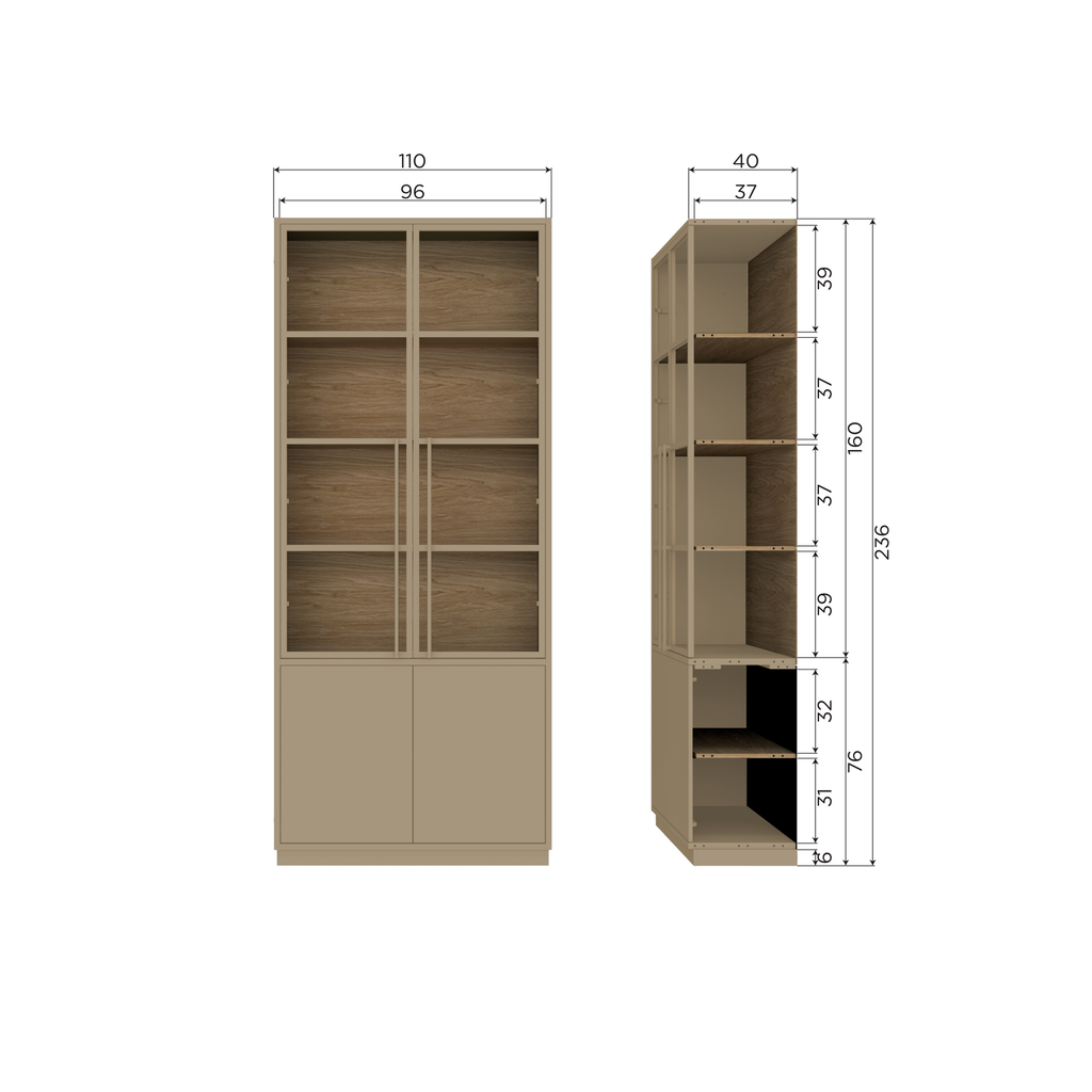 CASA SHOWCABINET PINE MUD [fsc]