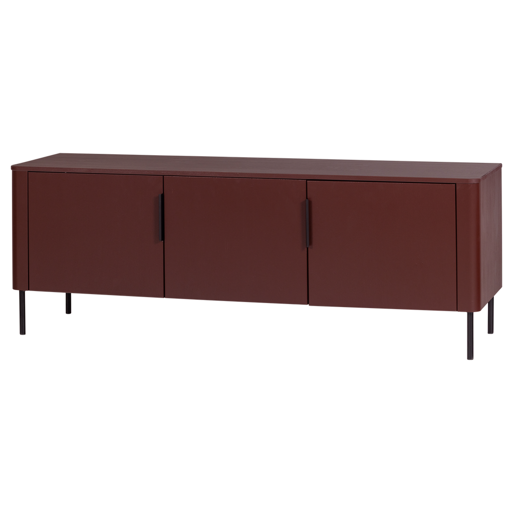GUNNAR TV UNIT 154 CM PINE MATTE BURGUNDY RED [fsc]