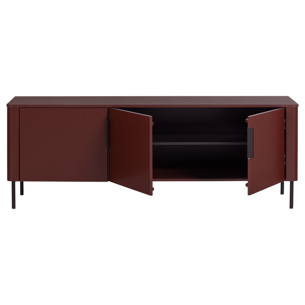 GUNNAR TV UNIT 154 CM PINE MATTE BURGUNDY RED [fsc]