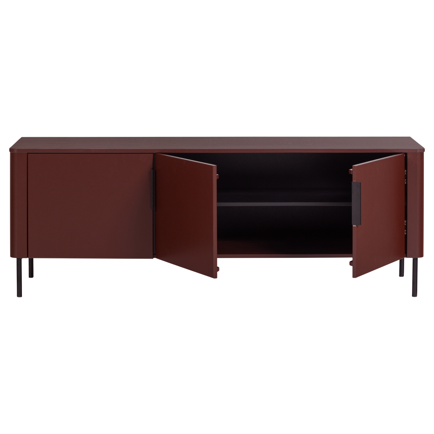 GUNNAR TV UNIT 154 CM PINE MATTE BURGUNDY RED [fsc]