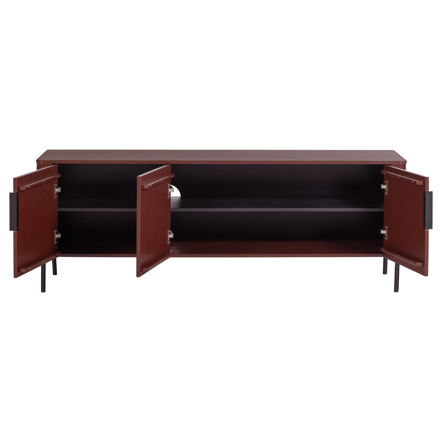 GUNNAR TV UNIT 154 CM PINE MATTE BURGUNDY RED [fsc]
