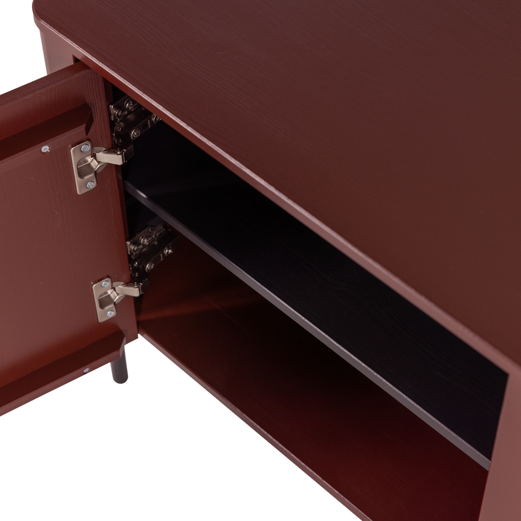 GUNNAR TV UNIT 154 CM PINE MATTE BURGUNDY RED [fsc]