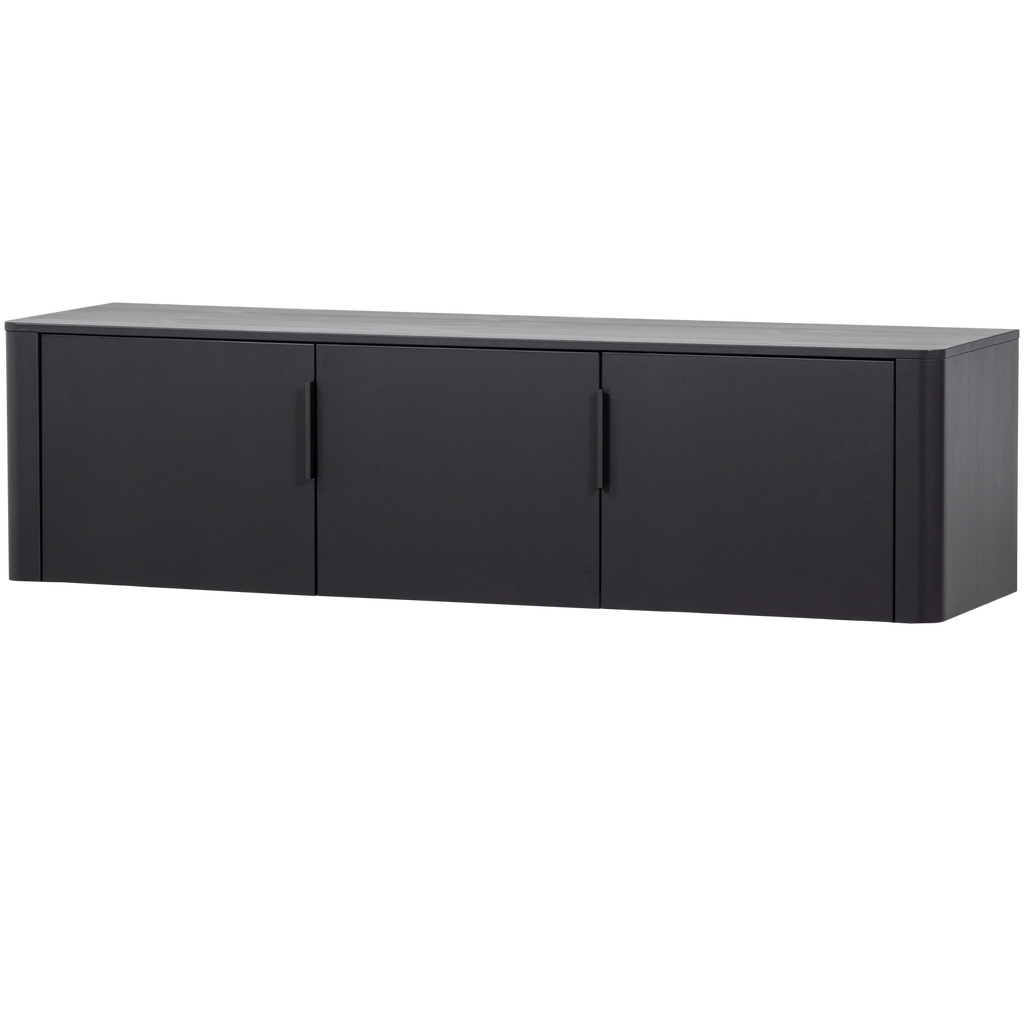 GUNNAR TV UNIT 154CM PINE MATTE BLACK [fsc]