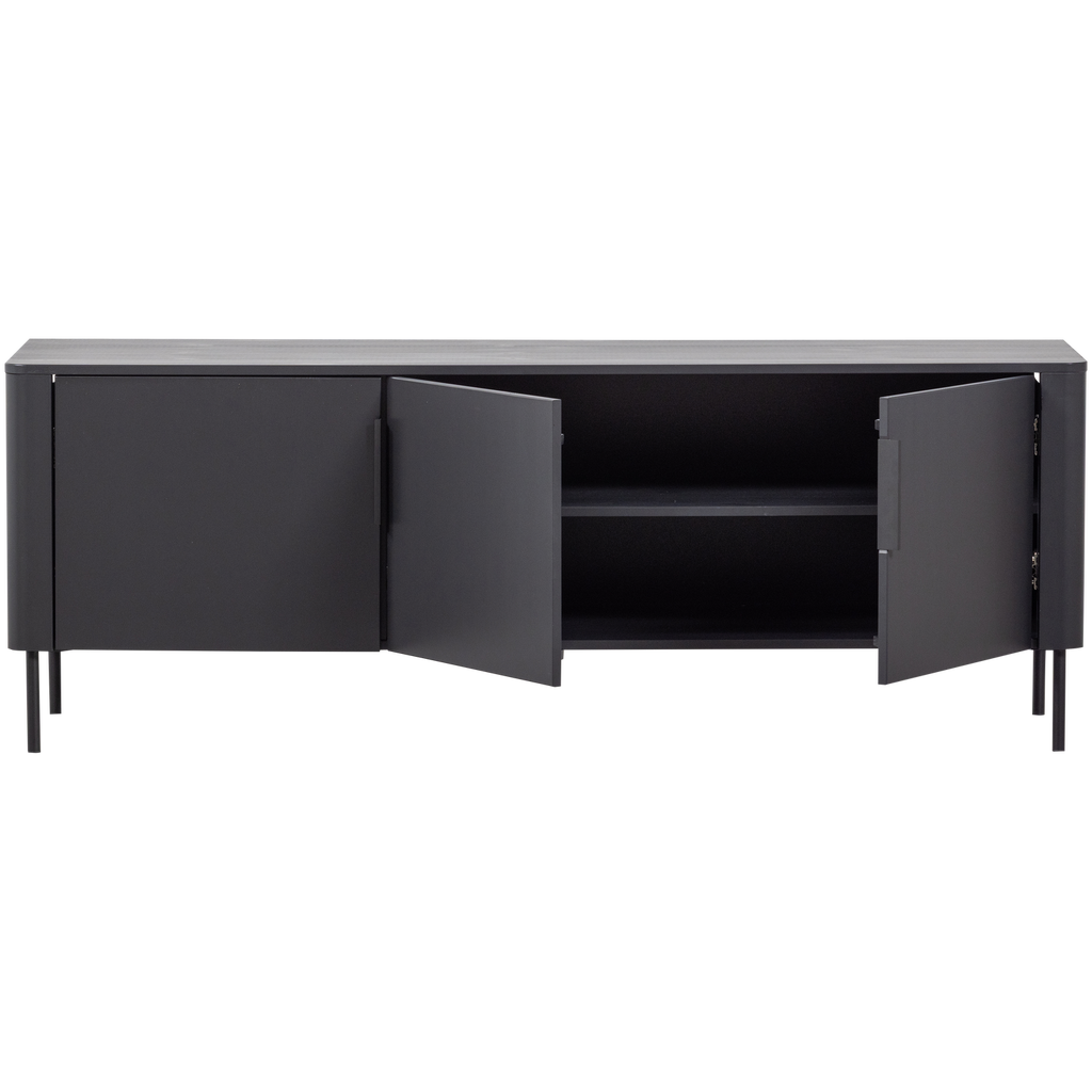 GUNNAR TV UNIT 154CM PINE MATTE BLACK [fsc]
