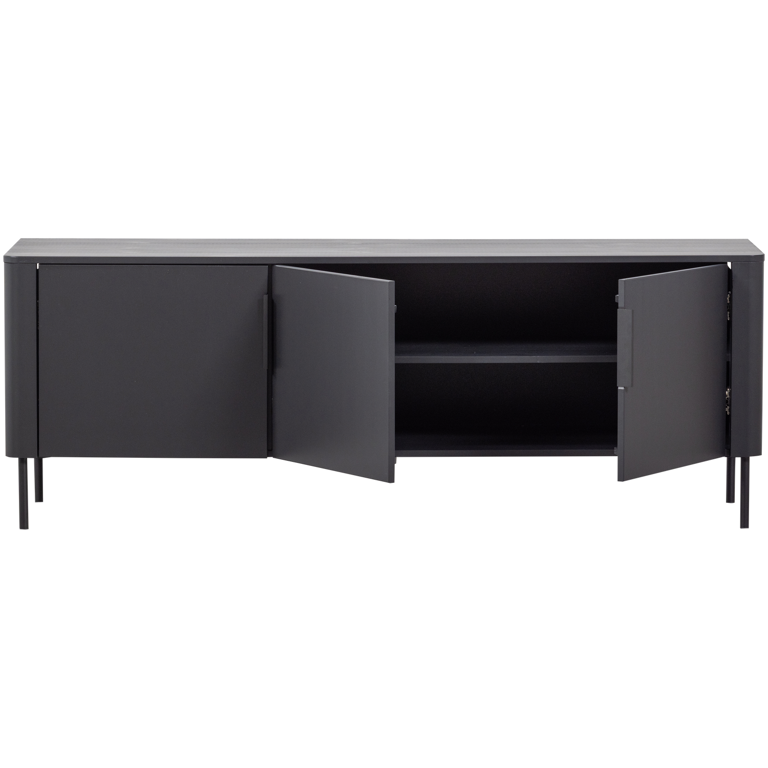 GUNNAR TV UNIT 154CM PINE MATTE BLACK [fsc]