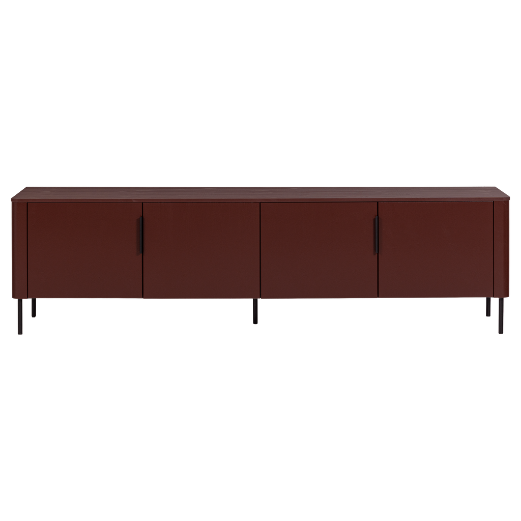 GUNNAR TV UNIT 200 CM BURGUNDY RED [fsc]