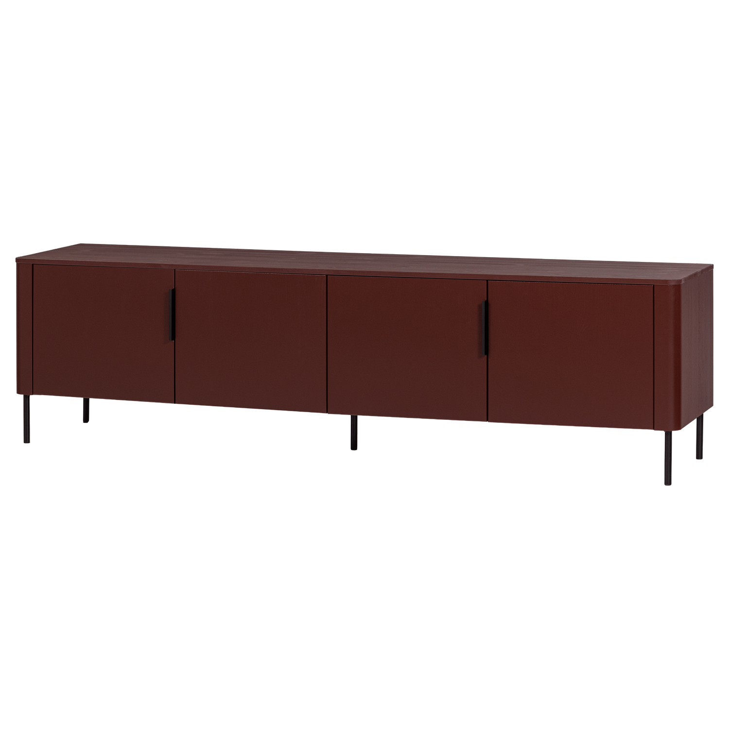 GUNNAR TV UNIT 200 CM BURGUNDY RED [fsc]