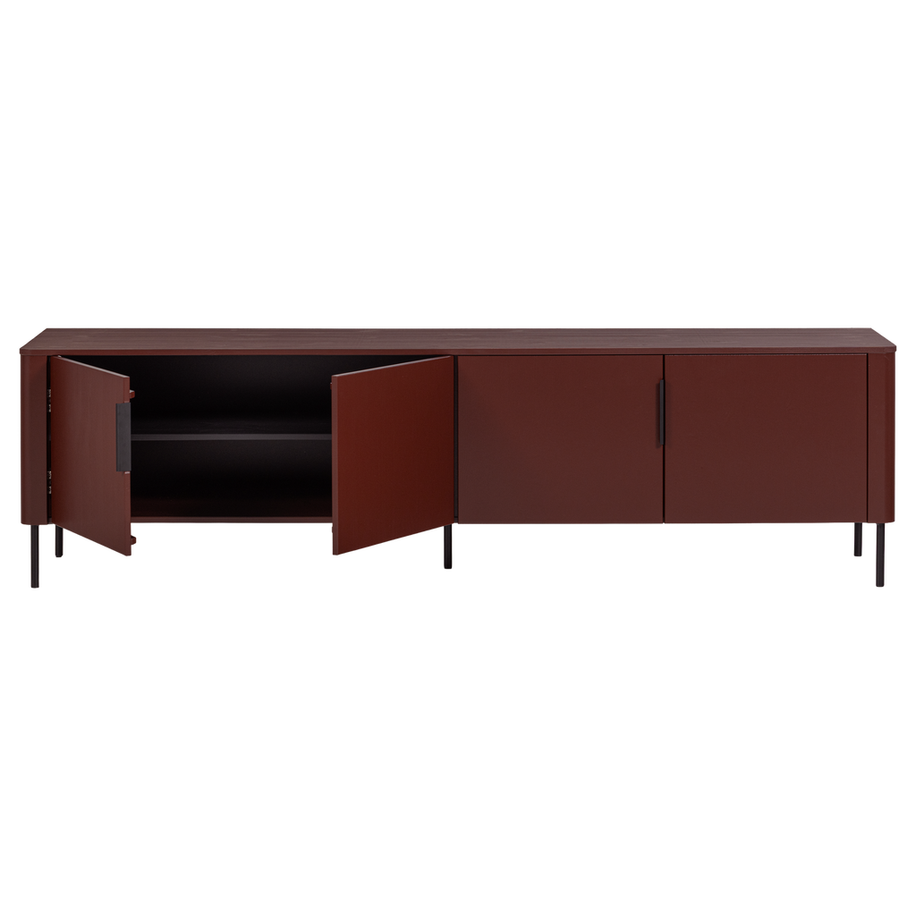 GUNNAR TV UNIT 200 CM BURGUNDY RED [fsc]