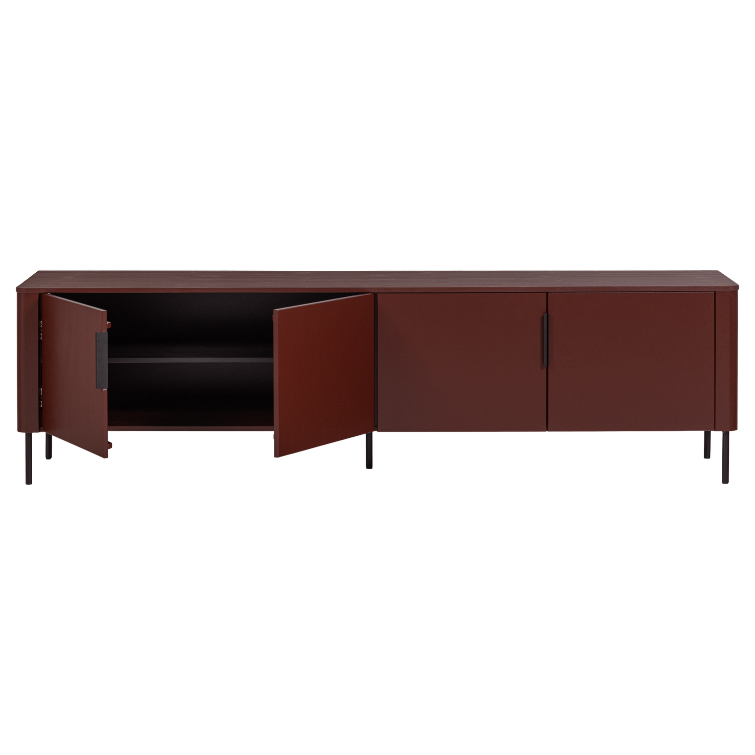 GUNNAR TV UNIT 200 CM BURGUNDY RED [fsc]