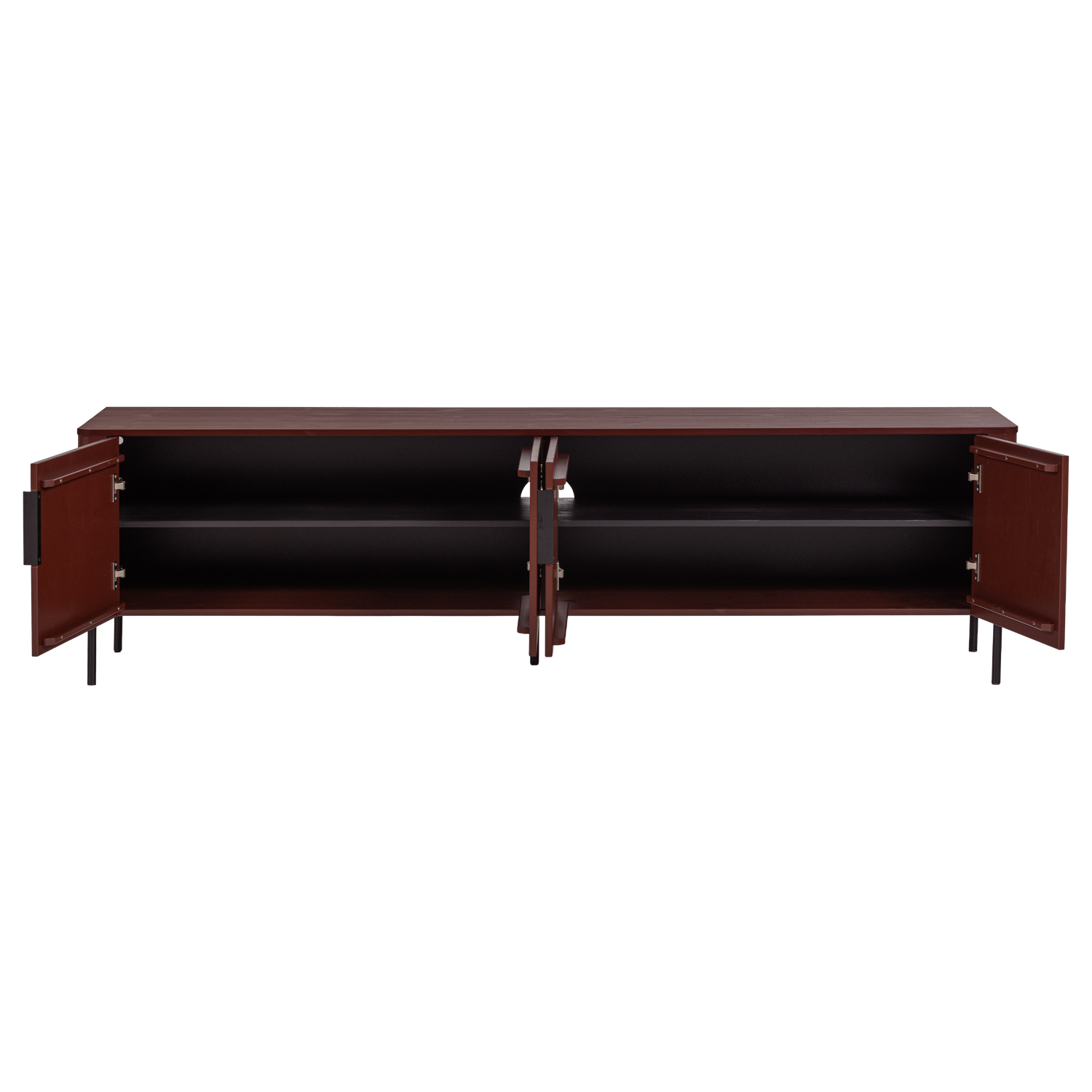 GUNNAR TV UNIT 200 CM BURGUNDY RED [fsc]