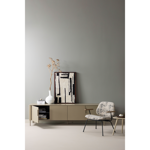 AURE ARMCHAIR CHENILLE BEIGE/BLACK