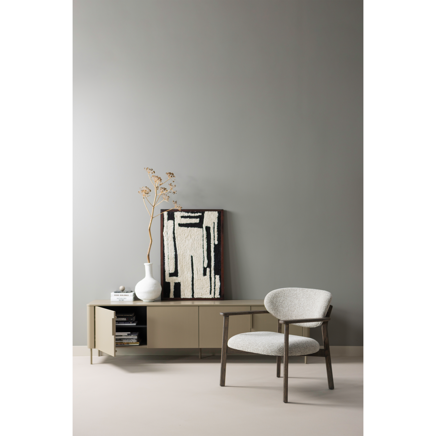 UDAR ARMCHAIR NATURAL WITH WOODEN FRAME BROWN
