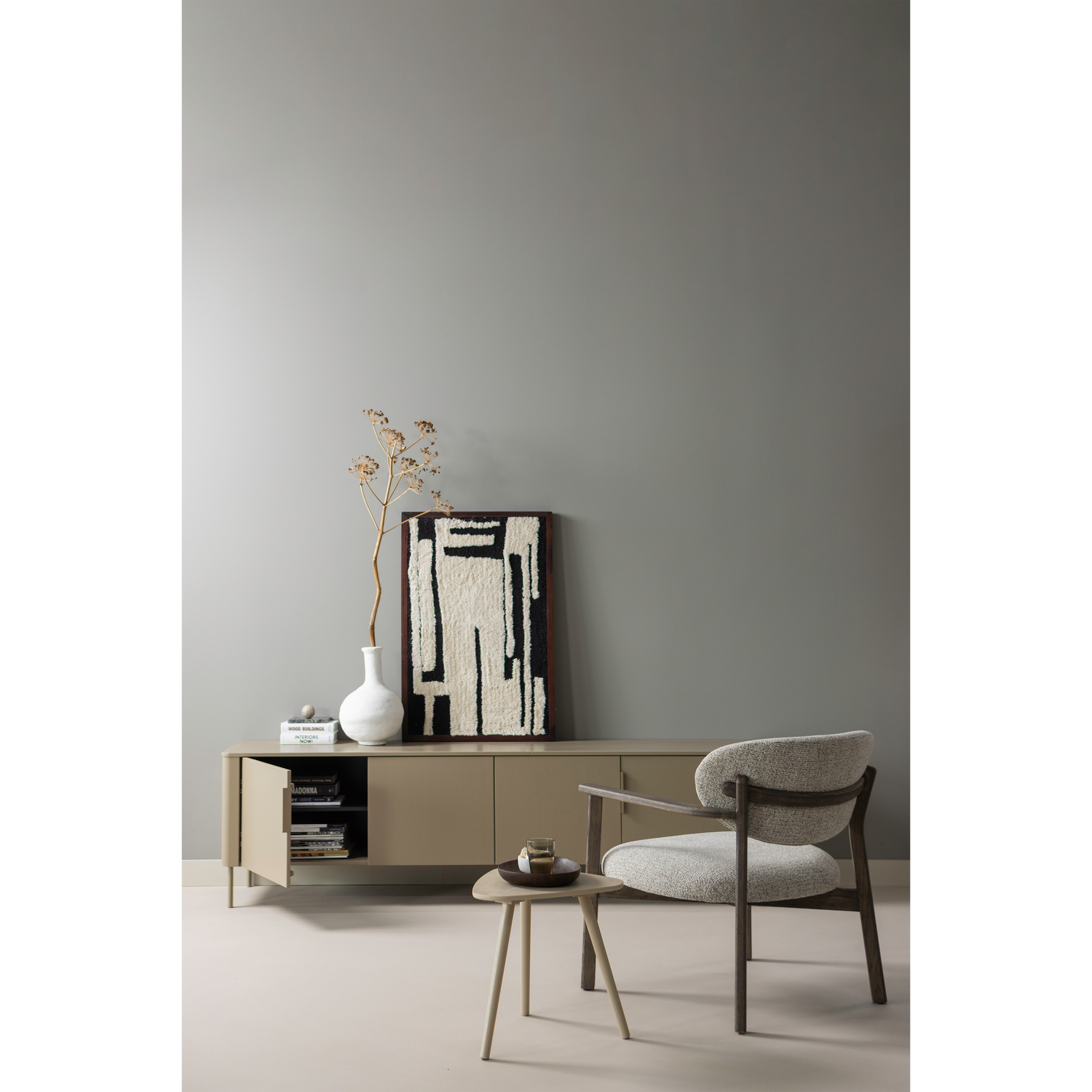 UDAR ARMCHAIR NATURAL WITH WOODEN FRAME BROWN