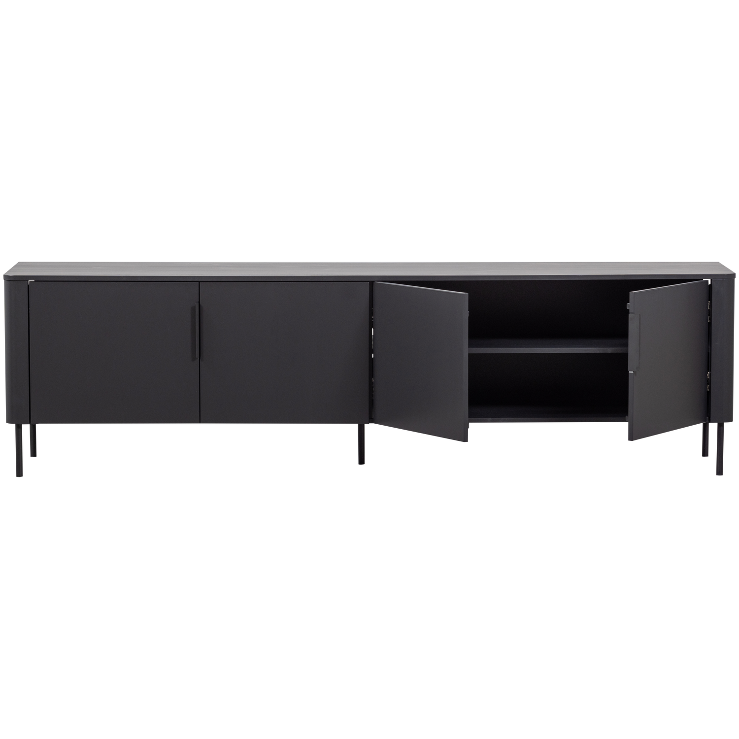GUNNAR TV UNIT 200 CM MATT BLACK [fsc]