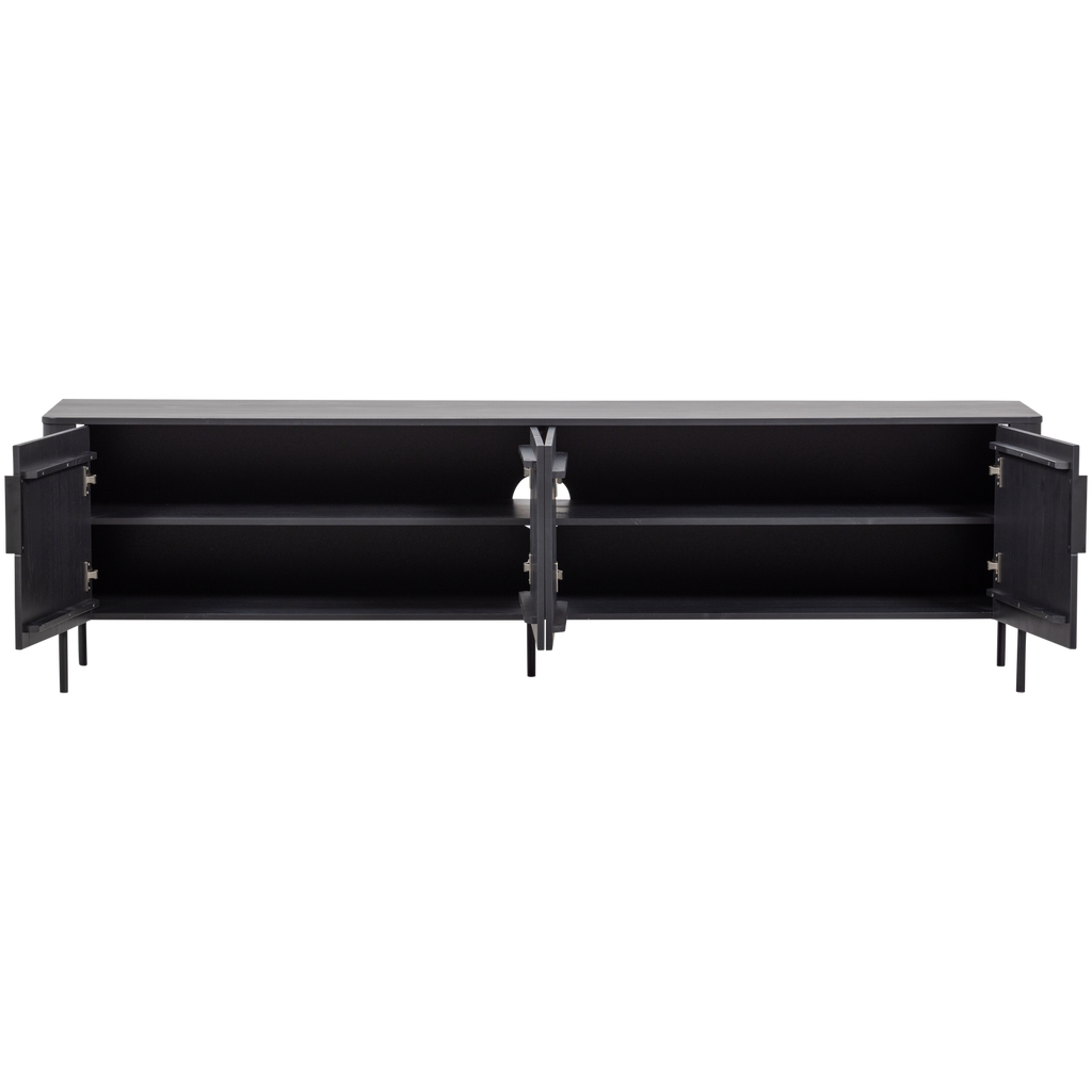 GUNNAR TV UNIT 200 CM MATT BLACK [fsc]