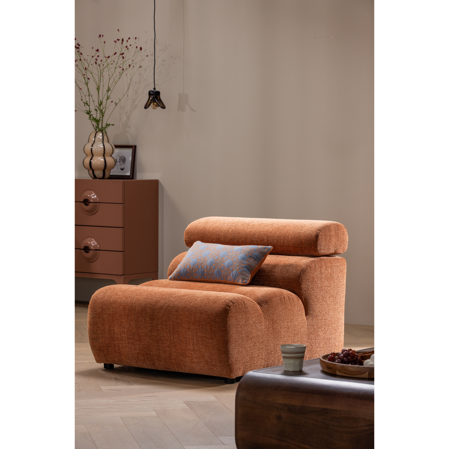 ELLE HANGING LAMP SMALL GLASS BROWN