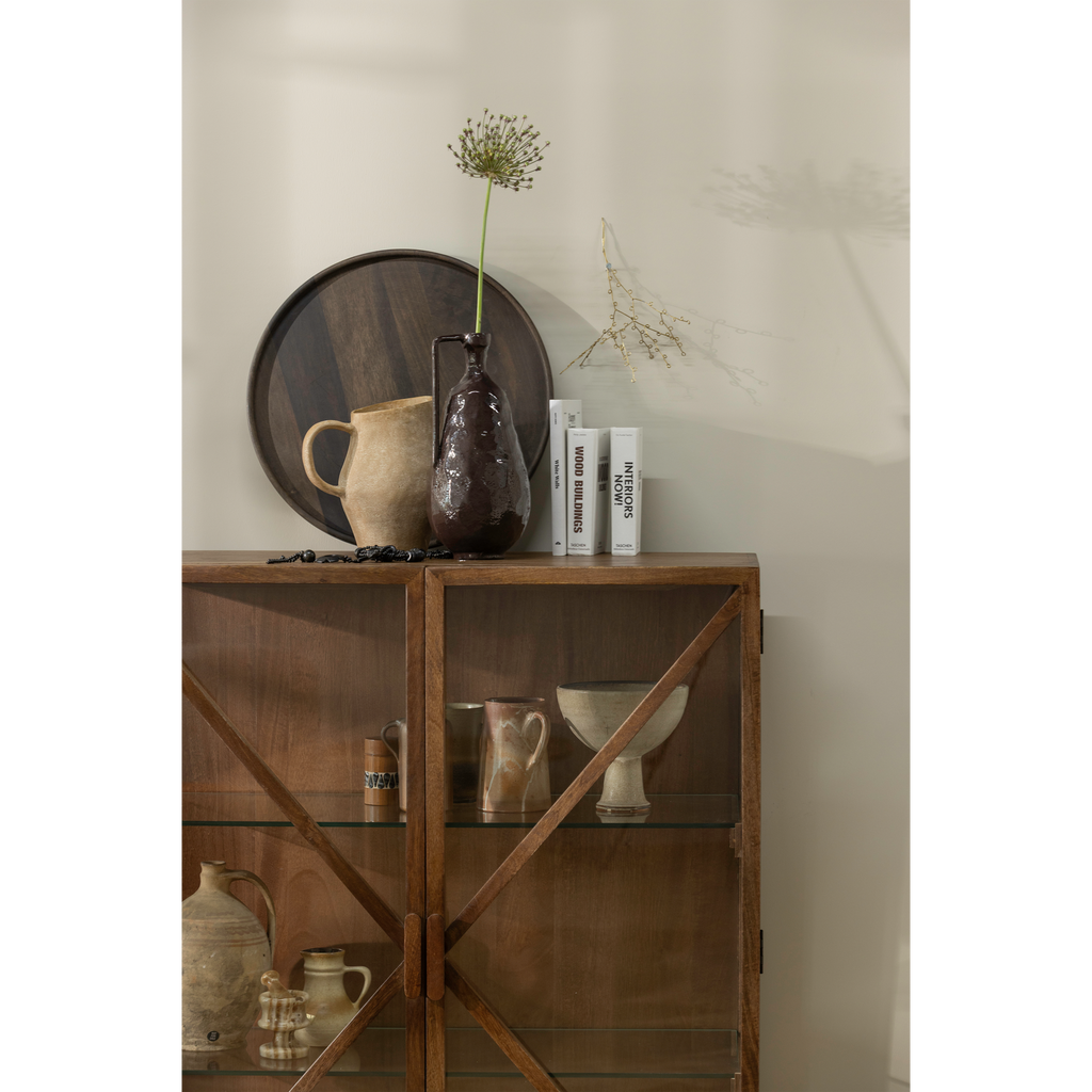KELLA 2-DOORS CABINET MANGO WOOD BROWN