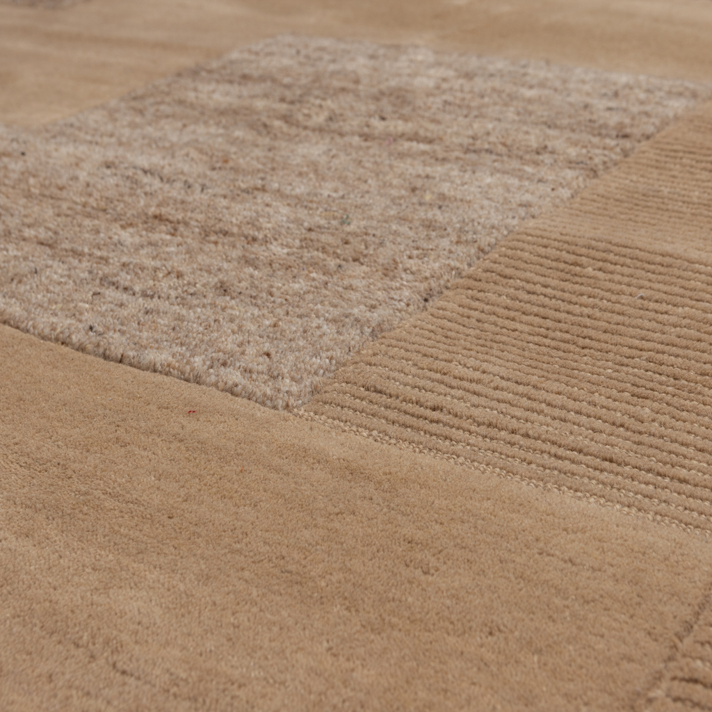 NOVEN HANDWOVEN RUG WOOL/COTTON SAND 170x240CM