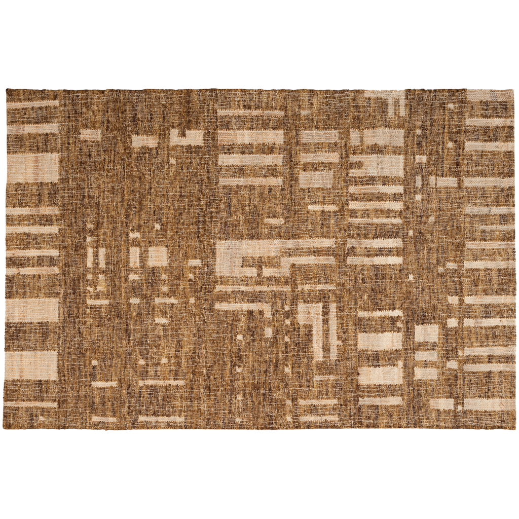 IAN HANDWOVEN RUG WOOL/COTTON BROWN 170x240CM