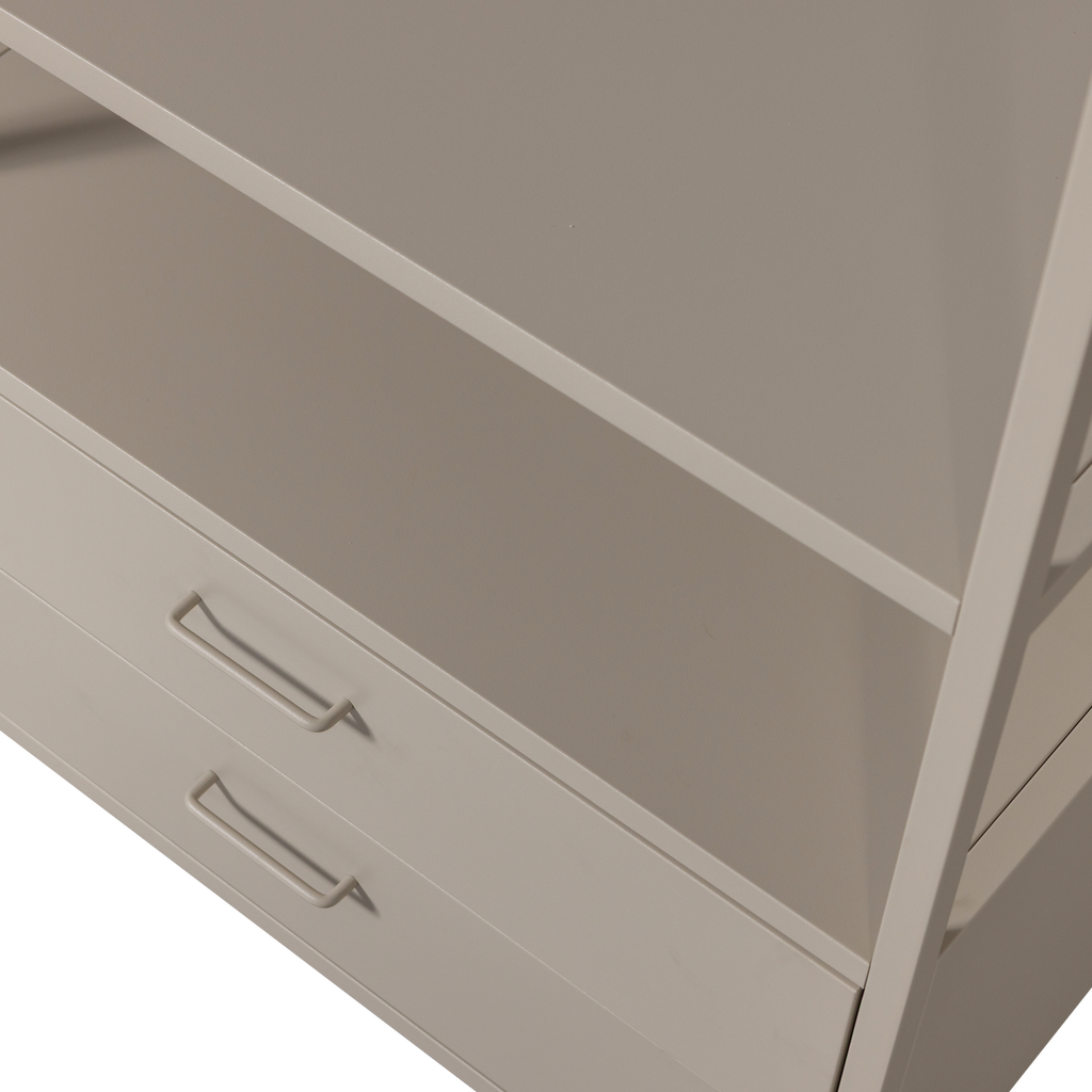 FERRIS OPEN WARDROBE 70 CM METAL SAND