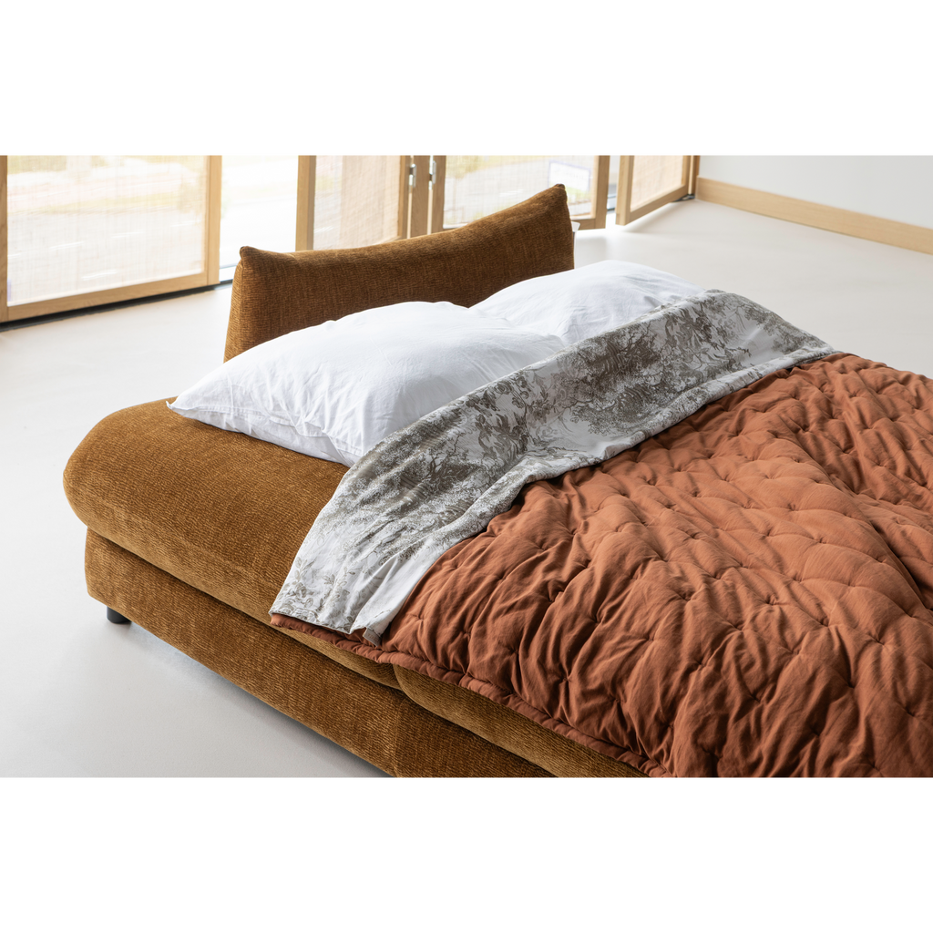 JONNE 3-SEATER SLEEPING SOFA CHENILLE BROWN