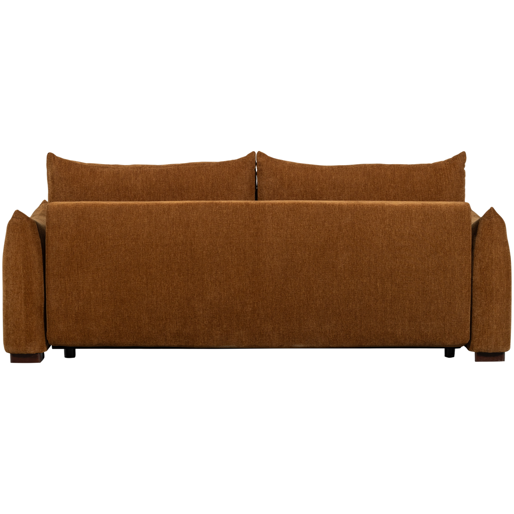 JONNE 3-SEATER SLEEPING SOFA CHENILLE BROWN
