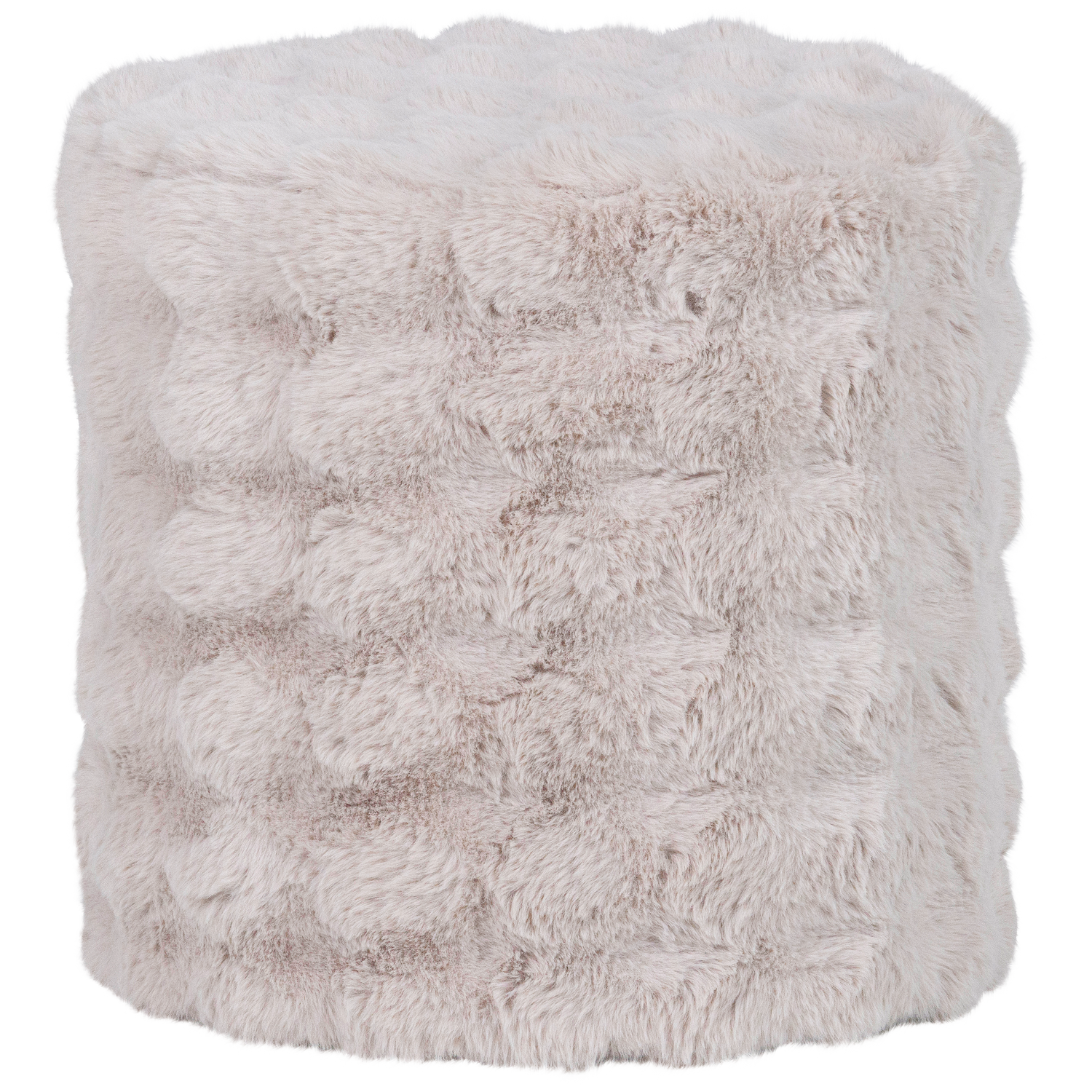 OLVEN POUF HIGH FLUFFY FABRIC NATURAL