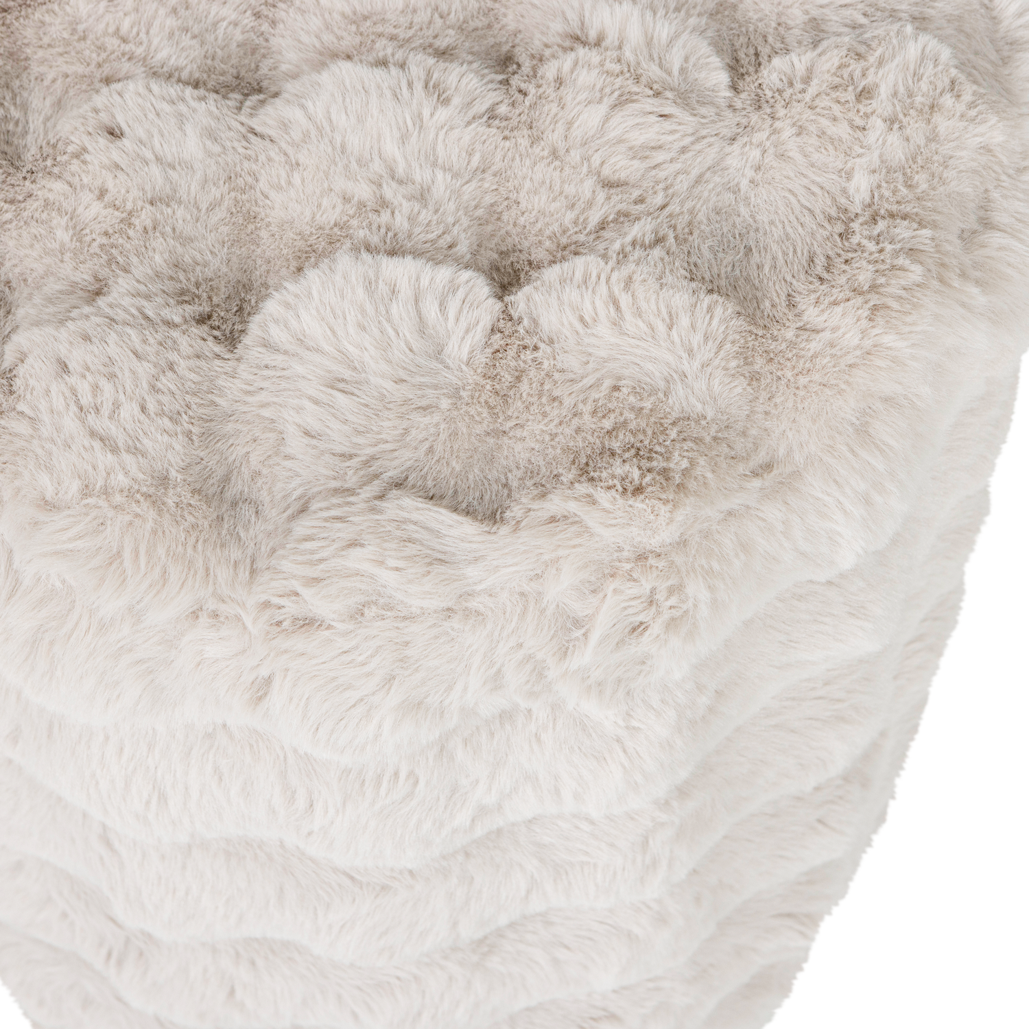 OLVEN POUF HIGH FLUFFY FABRIC NATURAL
