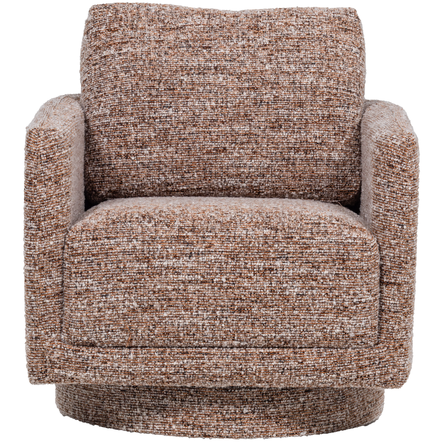 OSKA SWIVEL ARMCHAIR BROWN MELANGE