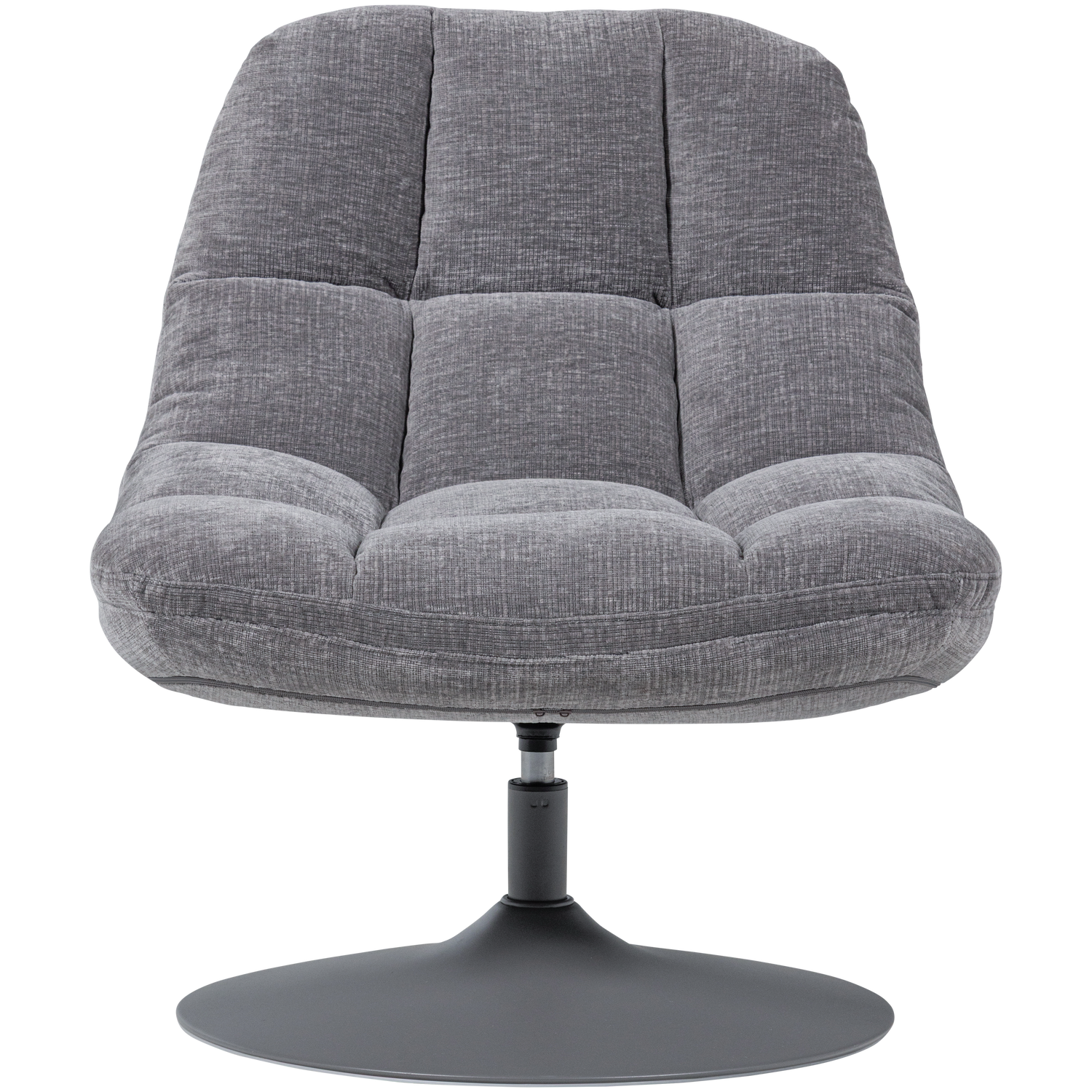 ELVI SWIVEL ARMCHAIR CHENILLE TEXTURED LIGHT GREY
