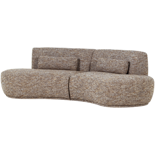 BATAVIER HALF ROUND SOFA 4-SEATER LIGHT BROWN MELANGE