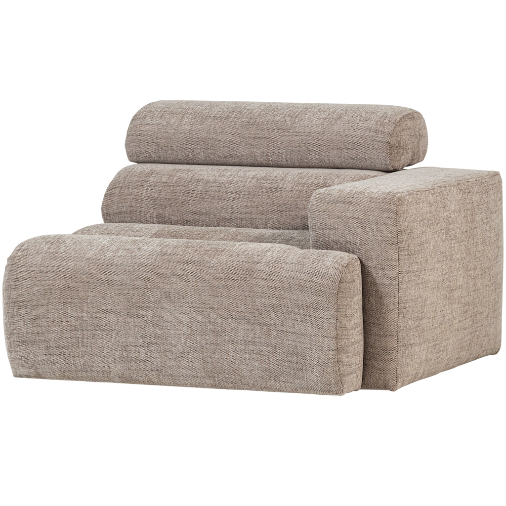 NOVI 1-SEATER ELEMENT ARM RIGHT NATURAL MELANGE