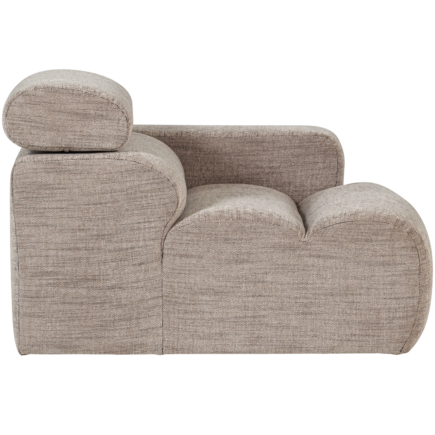 NOVI 1-SEATER ELEMENT ARM RIGHT NATURAL MELANGE
